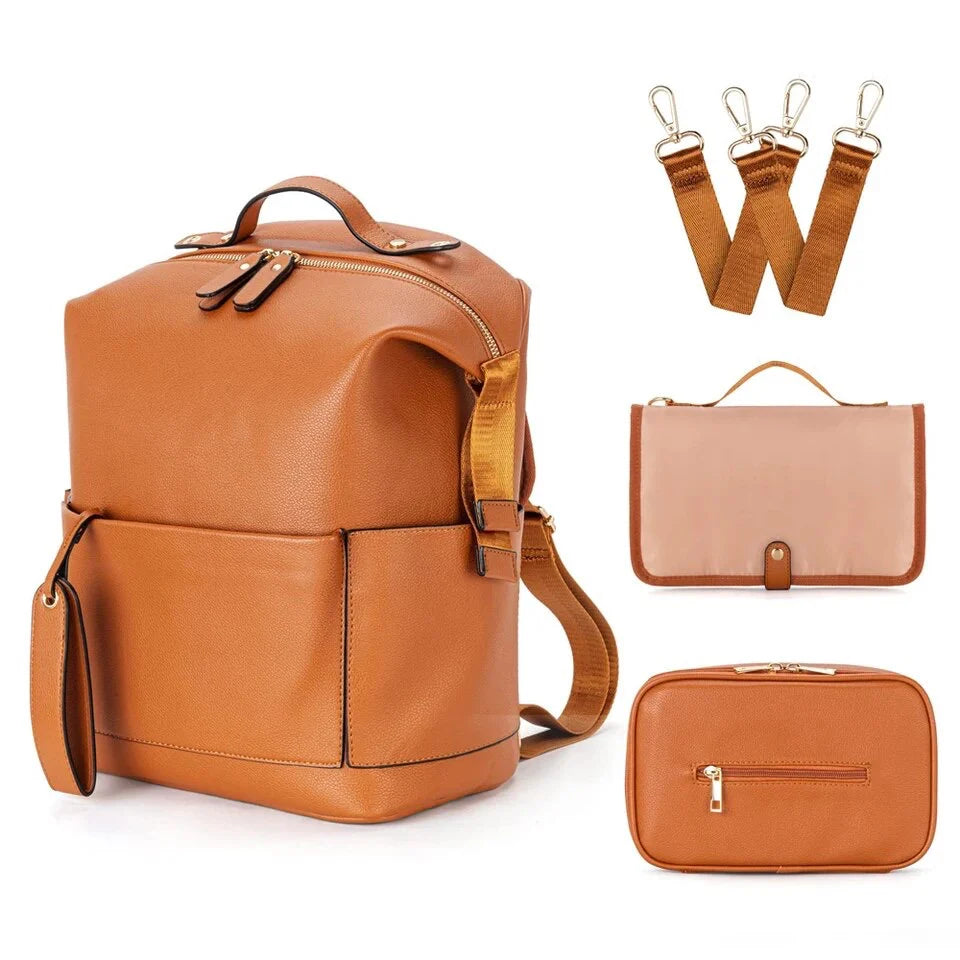 LE SCARLETT - SAC A LANGER CUIR TERRACOTA